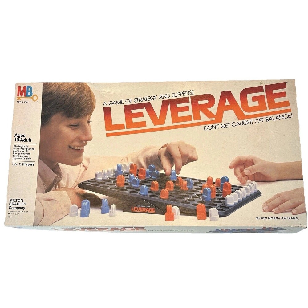 VTG Leverage Board Game by Milton Bradley Complete in Great Condition